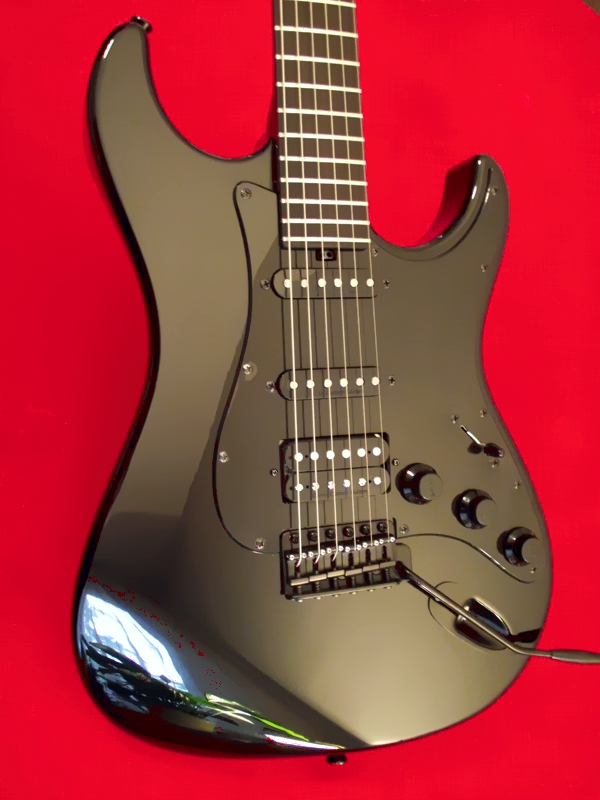 Black shop pearl guitar